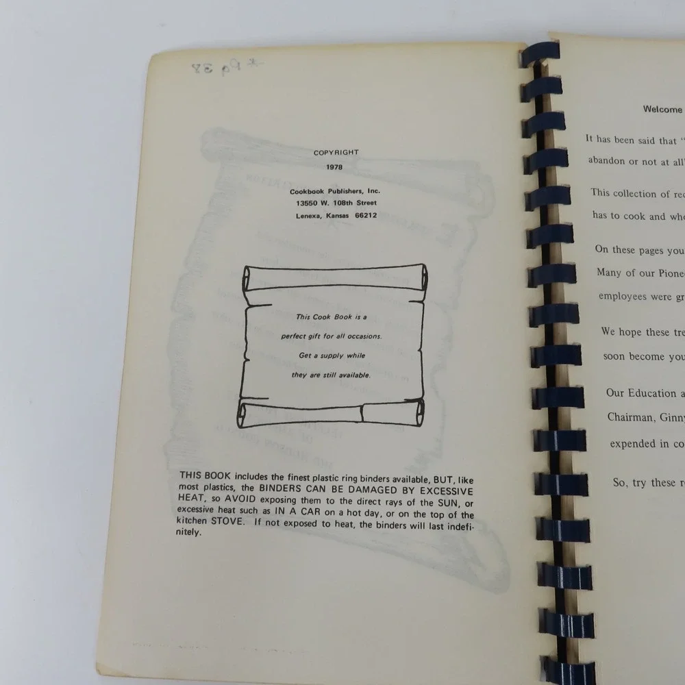 Pioneer Palate Pleasers Cookbook 1978 Mid-Hudson Council Telephone Pioneers